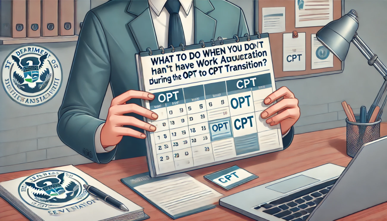 在OPT切换到CPT期间没有工作许可，怎么办？